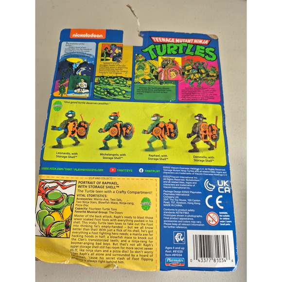 Playmates Teenage Mutant Ninja Turtles Raphael Storage Shell Figure Collectible - Picture 15 of 16
